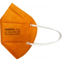 FFP2 Medical N95 NR BFE > 98% Welooo Μάσκα Χωρίς Βαλβίδα Πορτοκαλί 1τμχ